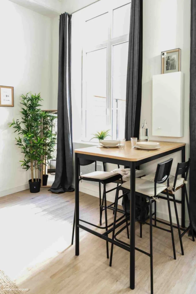 Espace repas dans l'appartement Le Pierre Blanc 2, Croix Rousse, Lyon
